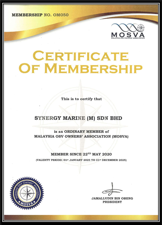 MOSVA Certificate