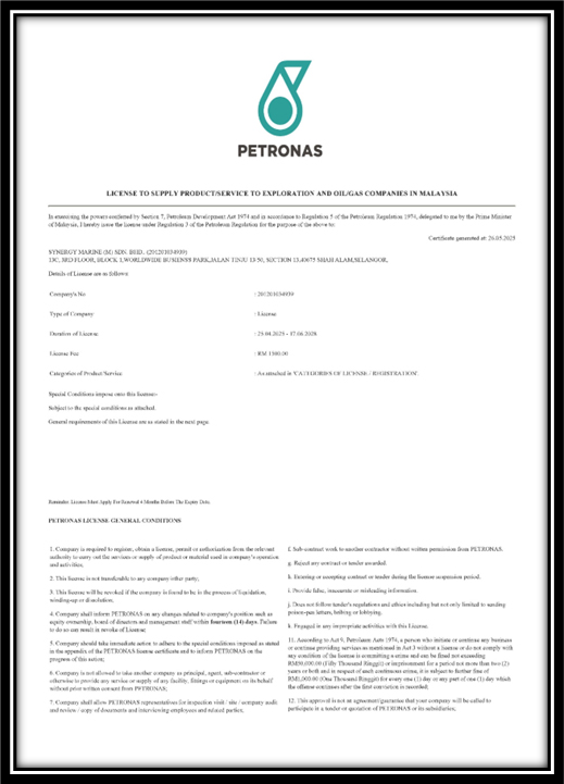PETRONAS License